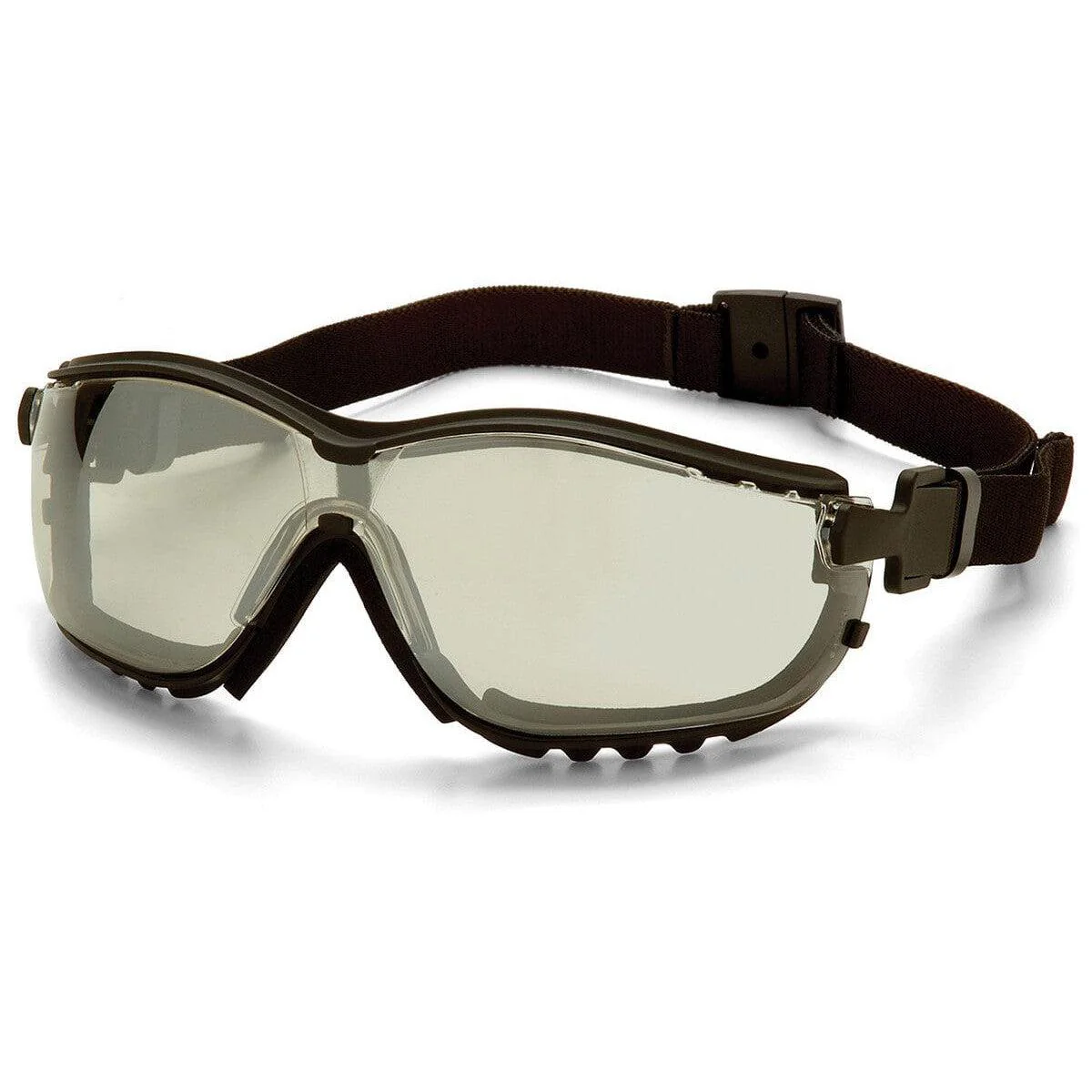Pyramex V2G Safety Glasses/Goggles Black Frame Indoor/Outdoor Anti-Fog Lens - KTF Painting Interior Exterior