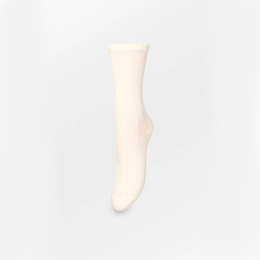 Becksöndergaard - Chaussettes Crochia Cotta - Blanc