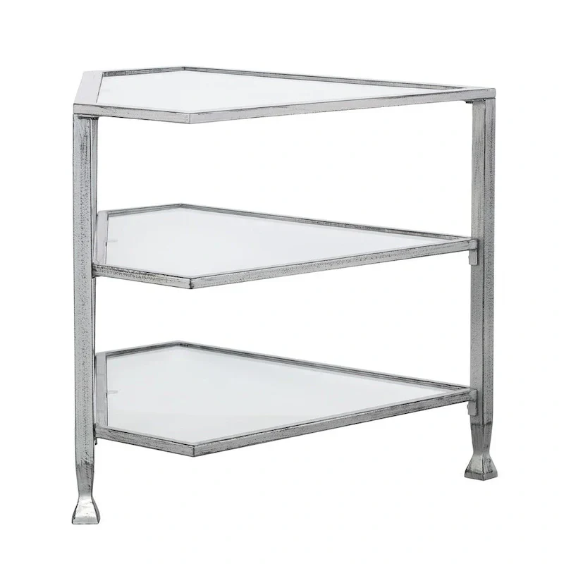 SEI Furniture Jensen Metal Corner TV Stand for Screens up to 33.25 inches