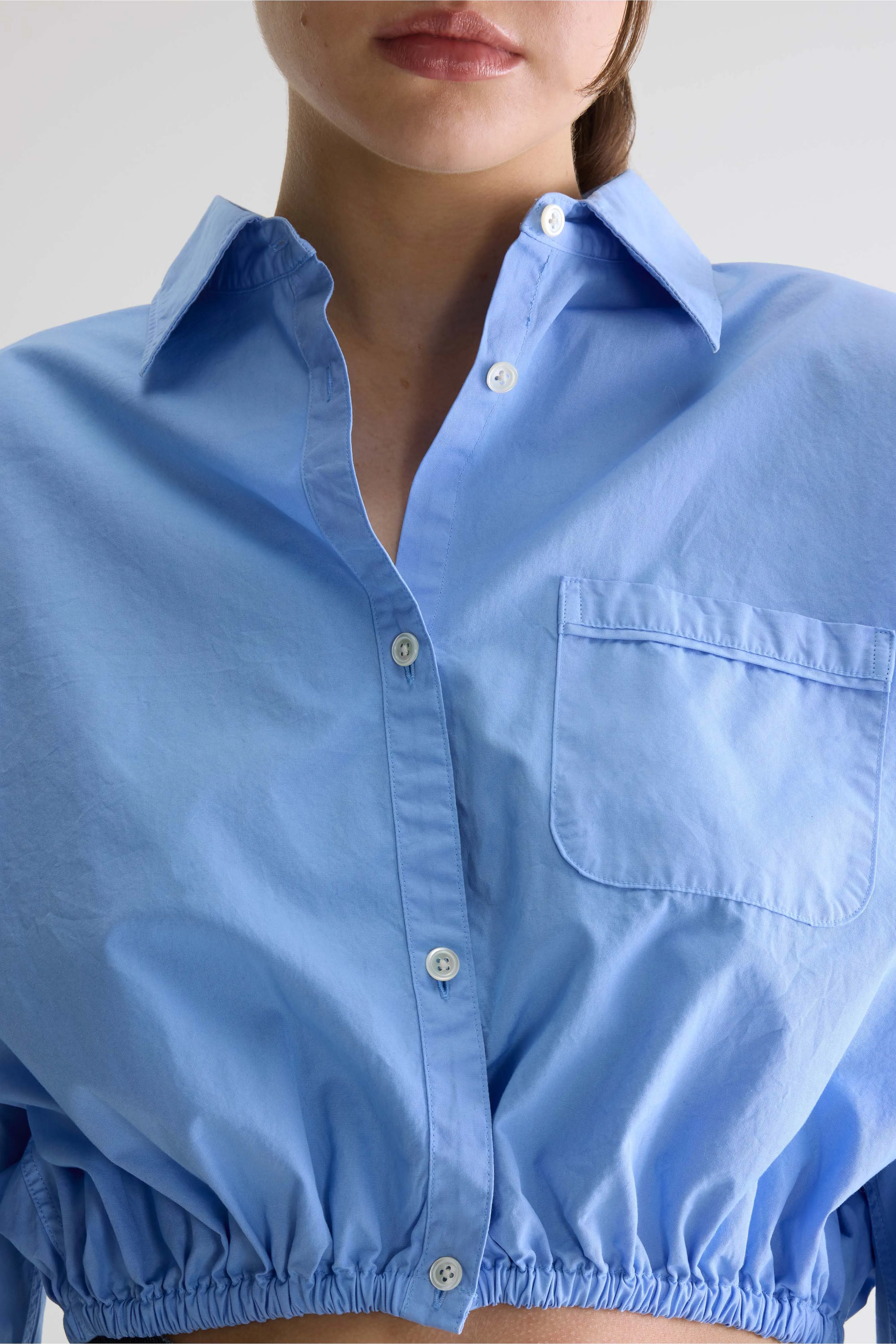 Bellerose Gemma cropped shirt (261 / W / BLUE SHIRT)