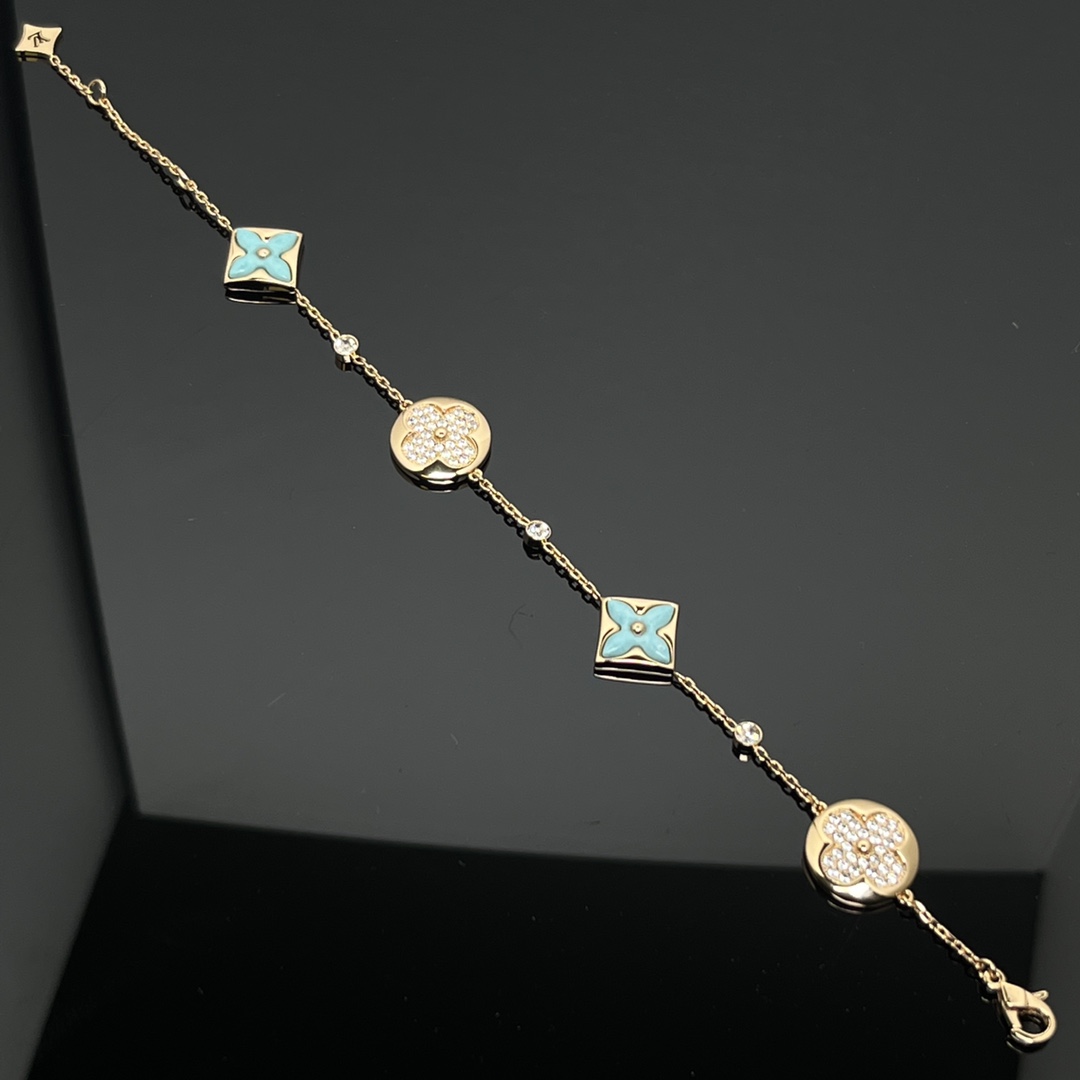 Louis Vuitton Diamond Sun Blue Amazonite Star Bracelet - Original Replica Club