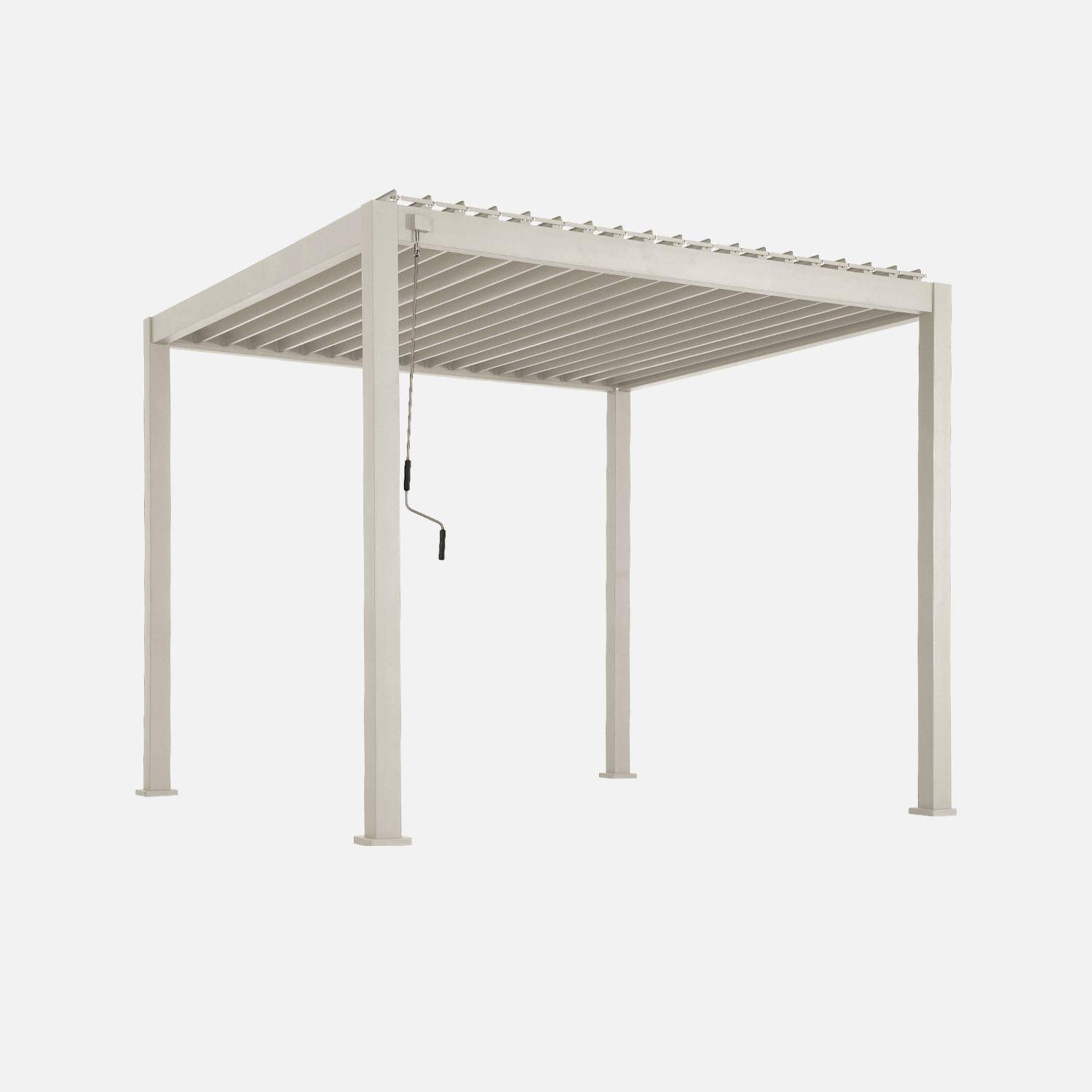 Triomphe 3x3m - Pérgola bioclimática 3x3m de aluminio con lamas orientables