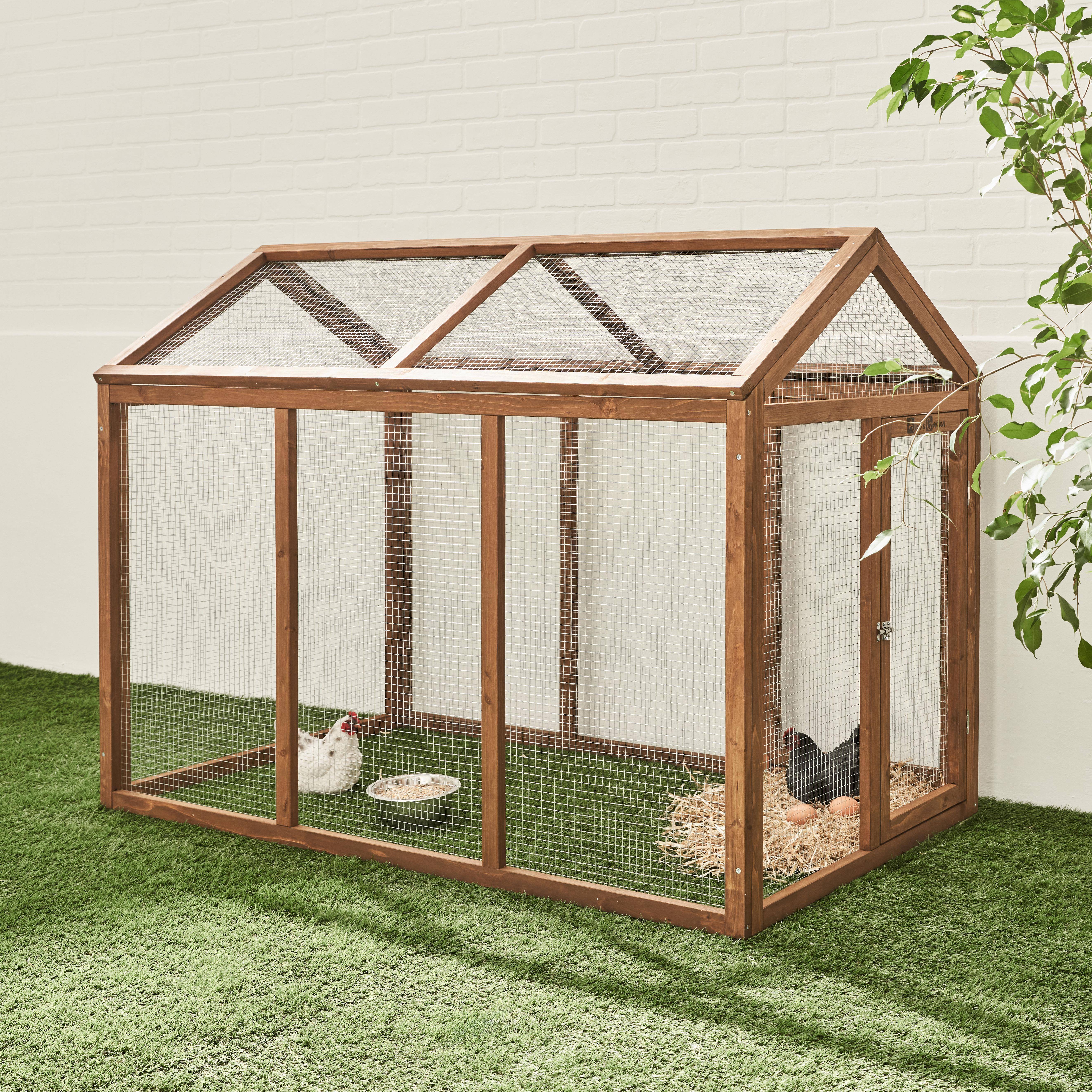 Chabo - Gallinero de madera con ampliación para 6 gallinas