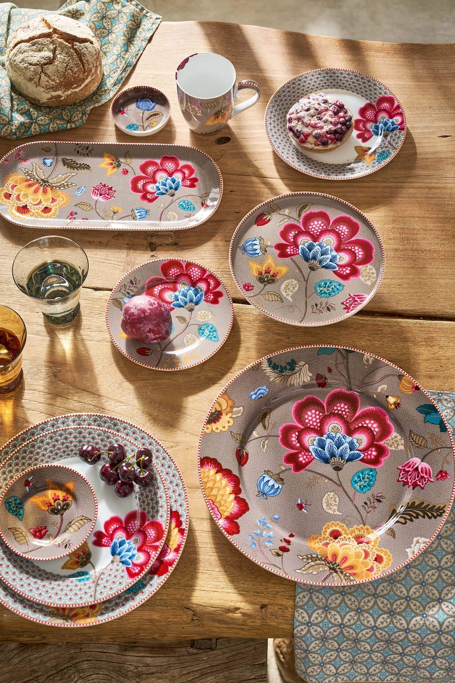 Breakfast Plate Blooming Tales Khaki 21cm