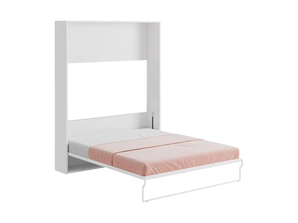 Cama abatible de 160x200 cm - Apertura vertical manual - Blanco - Banakdecoracion II 33944LWIM