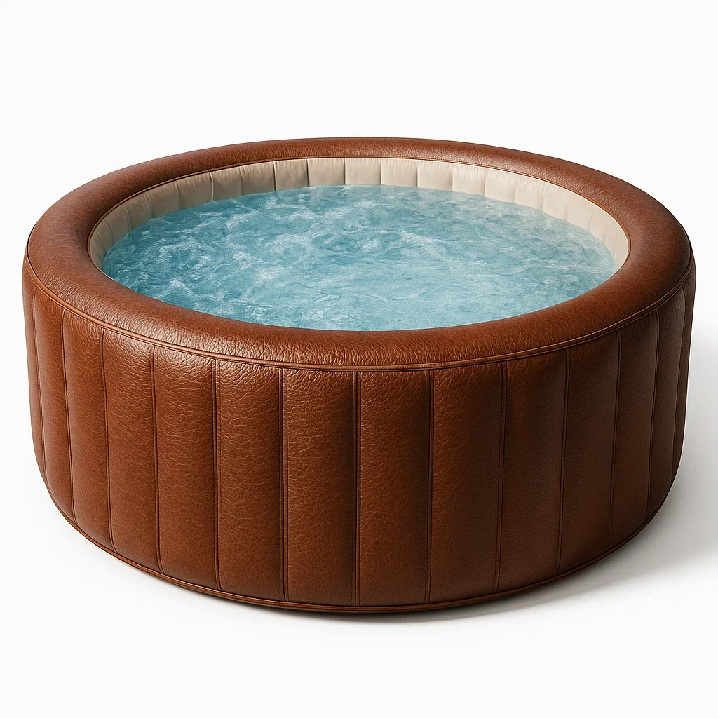 Spas hinchables 180x180x71 cm 4 personas redondo color marrón jqXURXm365ch