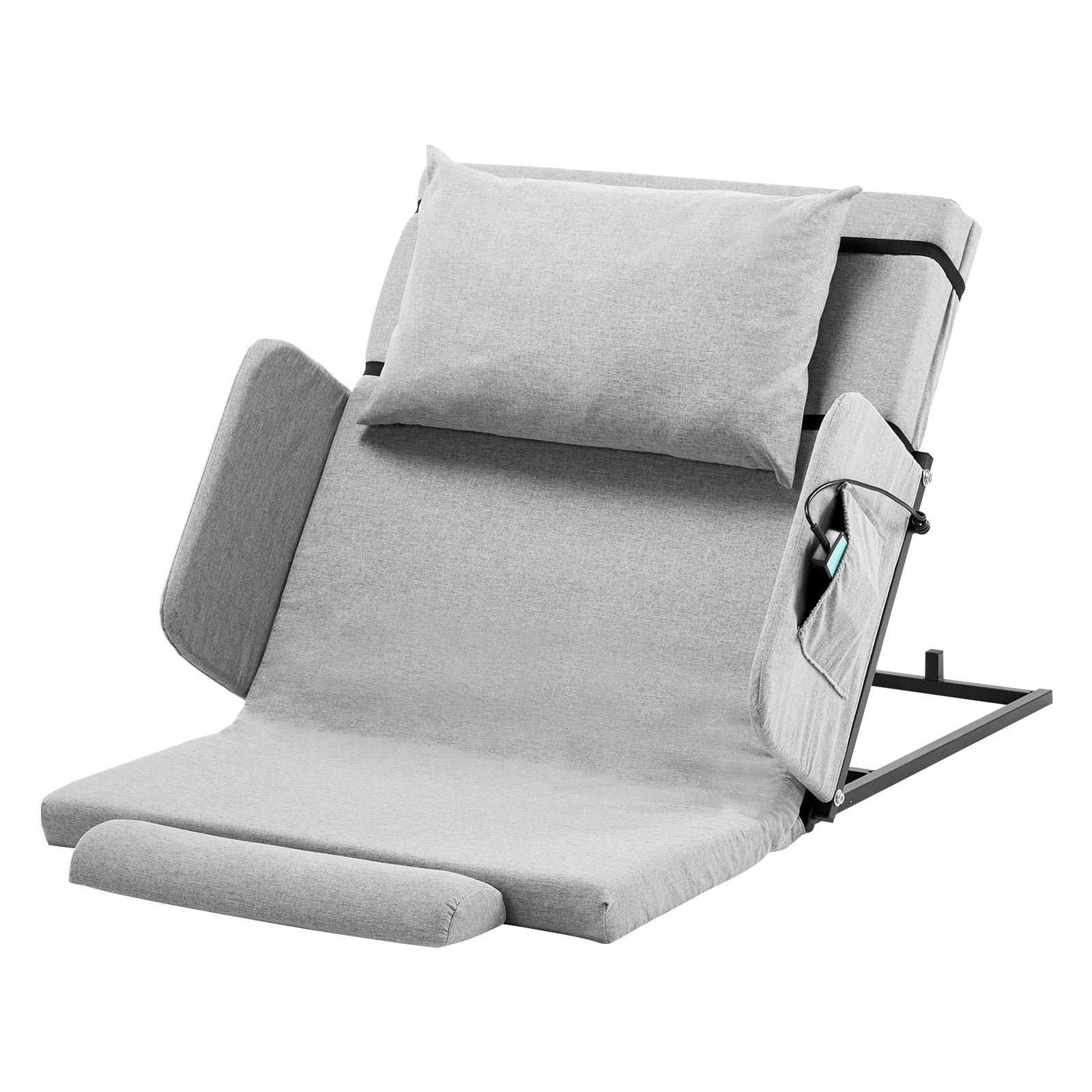 KFFKFF Electric Adjustable Bed Backrest, 300 lbs Capacity, 4-68- Incline, with Armrest & Storage Pocket, Machine Washable, Ideal for Pregnant Women, Elderly, and Patients - Image 9