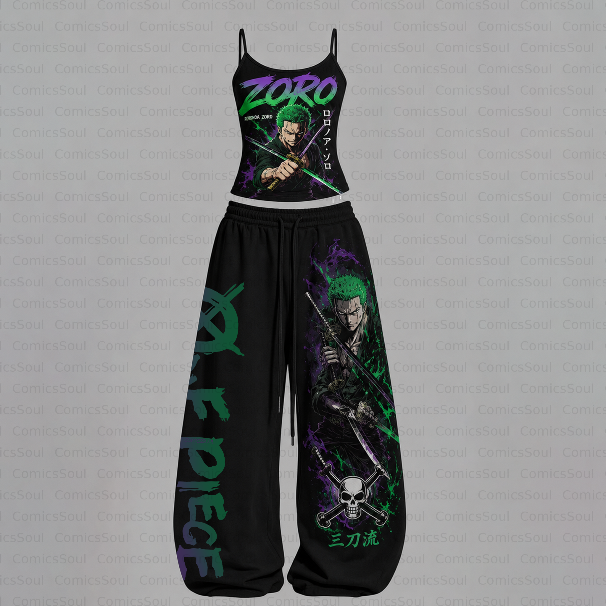 ONE PIECE Top & Elasticated Trousers Two-Piece Set
