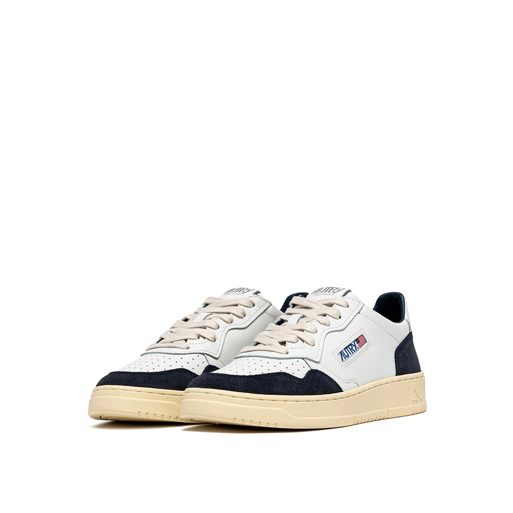 Autry - Baskets Medalist Low Man Ft07 - Blanc Ocean Daim