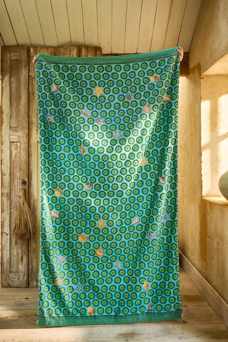 Beachtowel Sea Dots Green 100x180cm