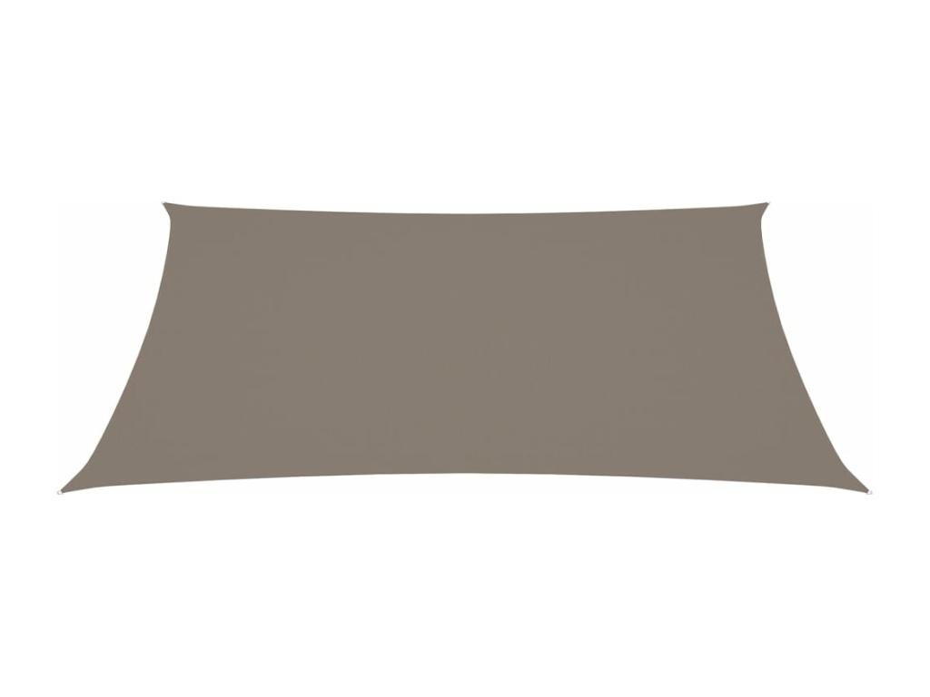 Vela parasol rectangular tela oxford 5x6 m topo