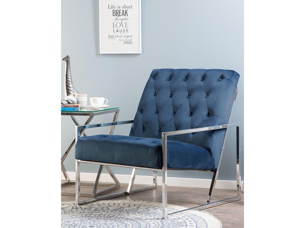 Sillón Nestleano Terciopelo Azul oscuro