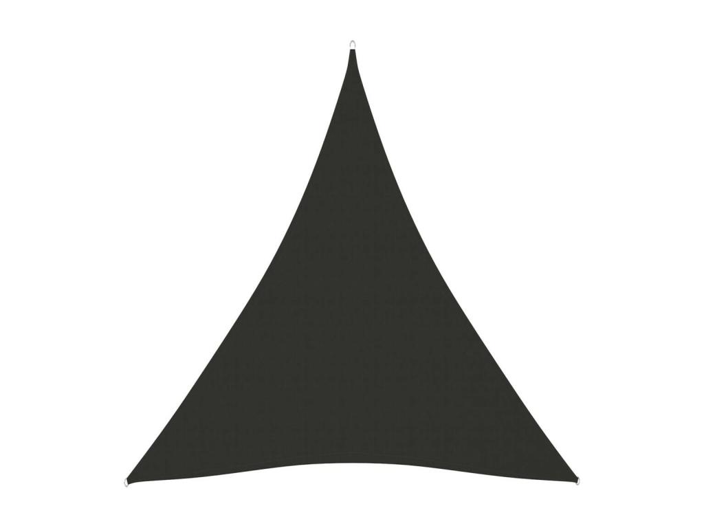 Toldo de vela triangular tela Oxford gris antracita 4x5x5 m