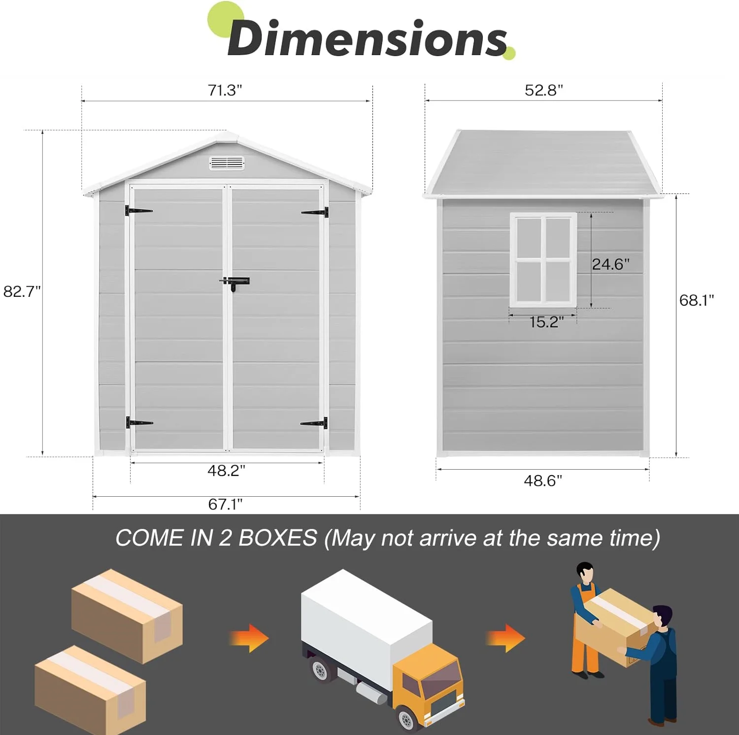 Syngar 6' x 4' Outdoor Plastic Storage Shed, Tools Storage Shed, All Weather Garden Shed with Lockable Doors, Reinforced Floor and Pitched Roof, Outdoor Storage Shed for Backyard, Patio, Lawn - Image 5