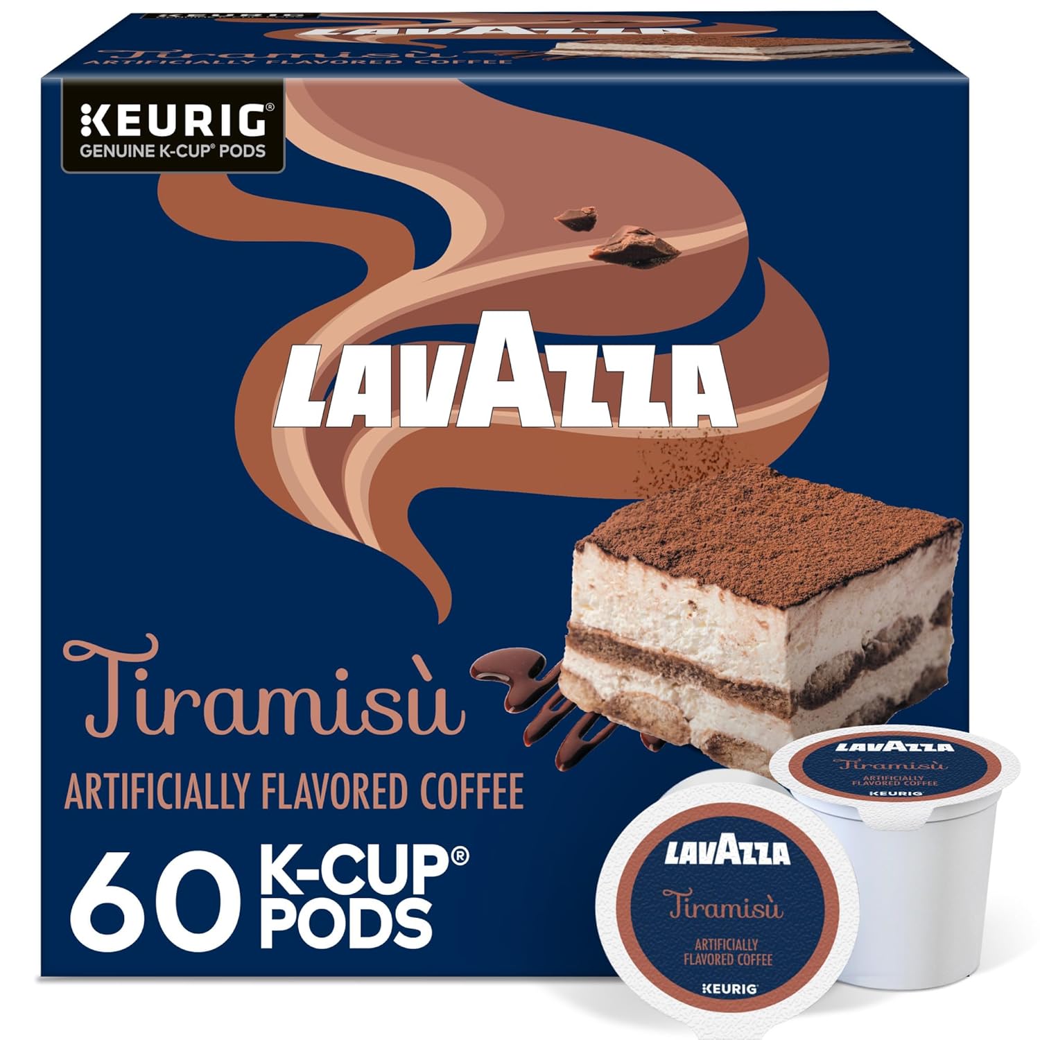 Lavazza Tiramisù Coffee. Single Serve Keurig K-Cup Pods. Flavored Coffee. 60-Count Box (6 Packs of 10)