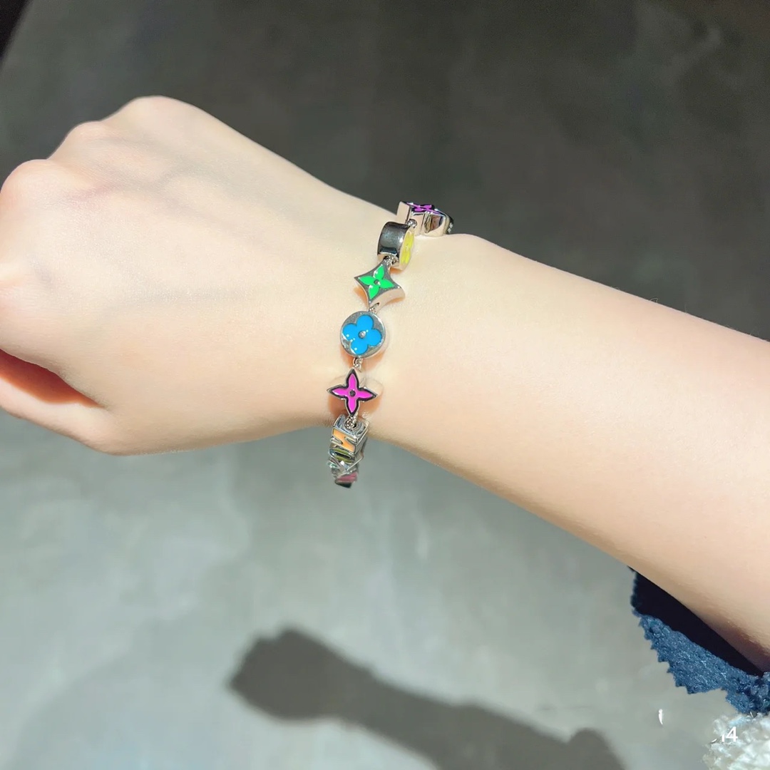 Louis Vuitton Candy Color Enamel Monogram Bracelet - Original Replica Club