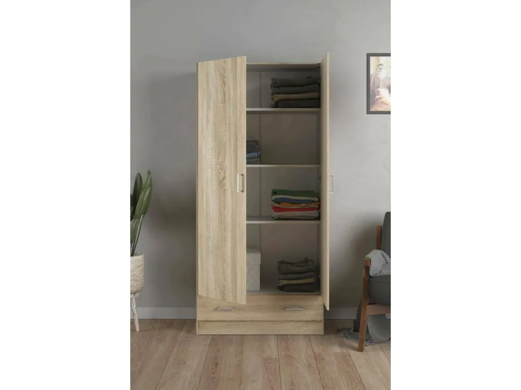 Armario 2 puertas Andreuworldcasa Muebles de dormitorio Vestidor Armario de ropa 79x36 h170 cm Andreuworldcasa