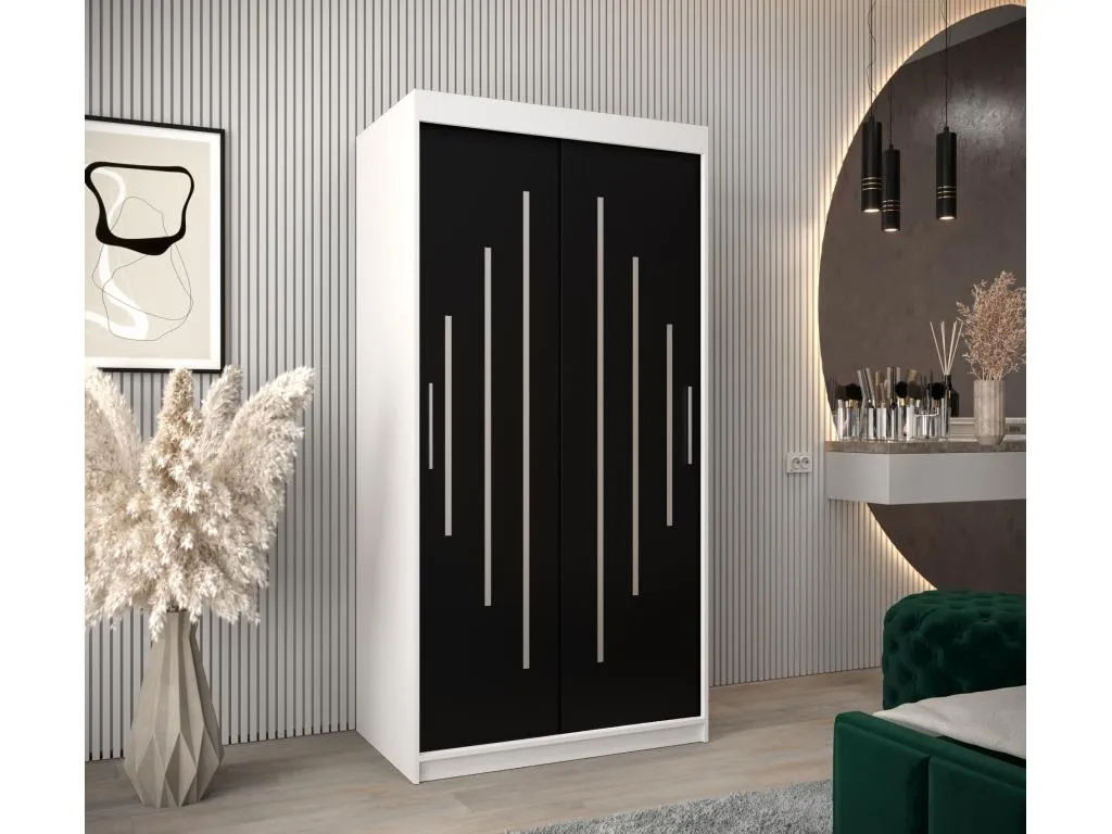 ARMARIO Homepleno DE PUERTAS CORREDERAS 200/100/62 2 puertas (blanco/negro) 22445siae