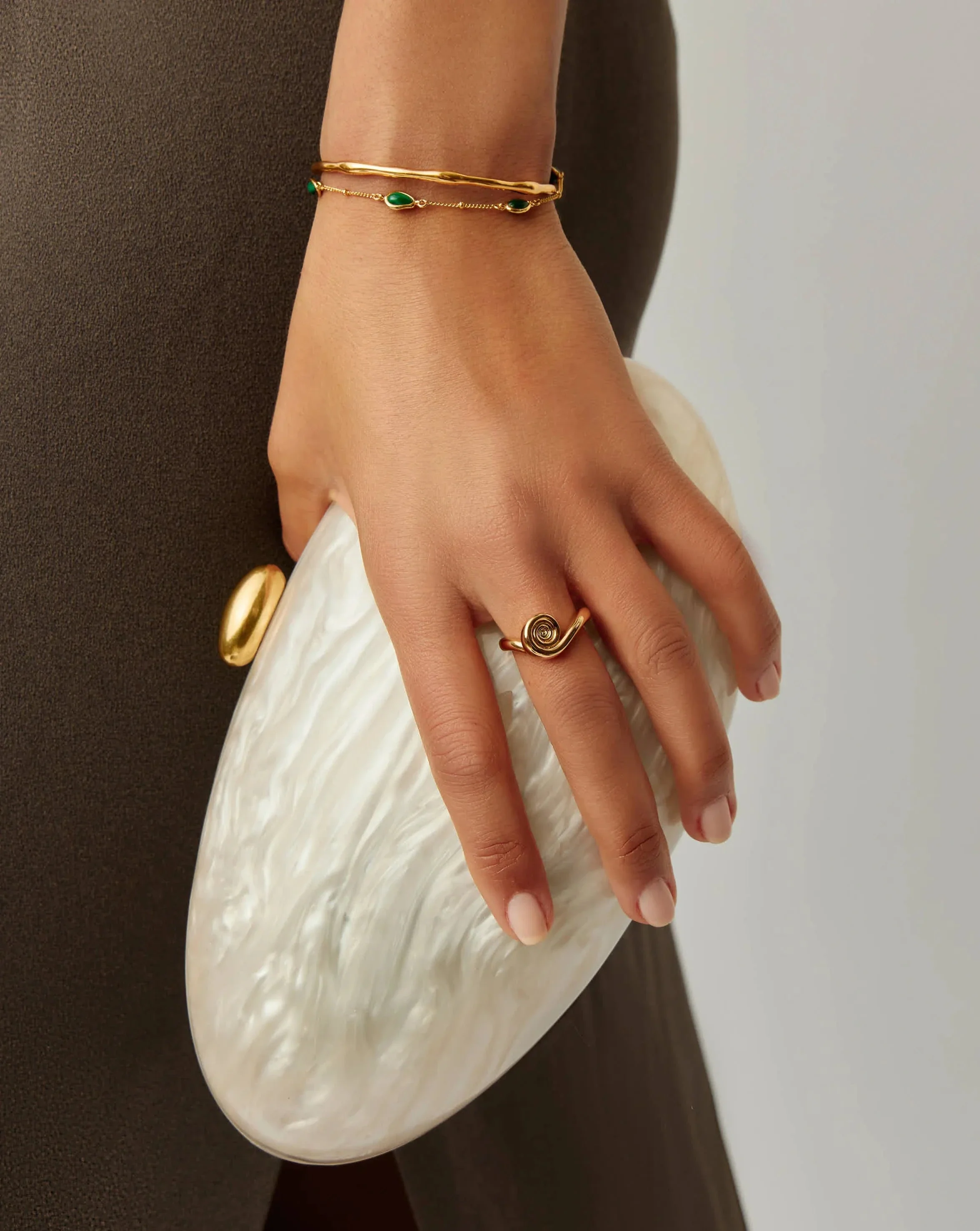 Spiral Stacking Ring | 18ct Gold Plated