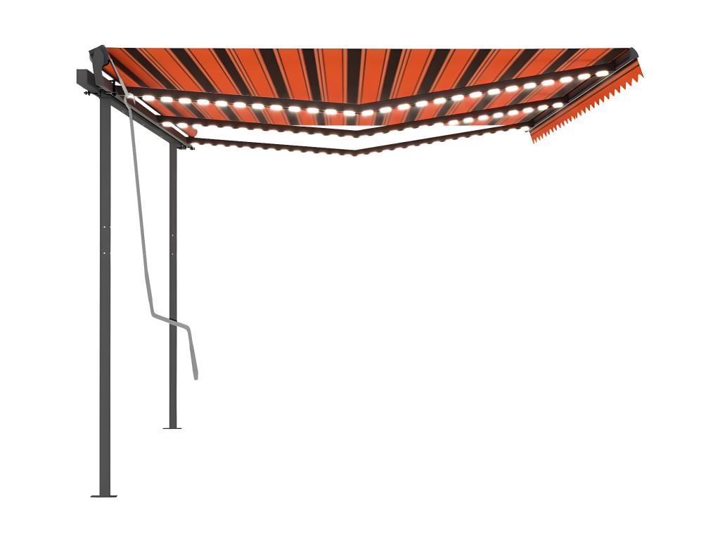 Toldo automático sensor viento/LED 6x3 Naranja etarron
