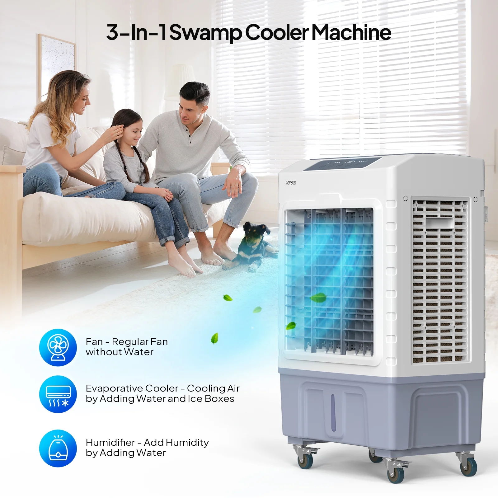 ROVSUN Portable Air Conditioners, White - Image 4