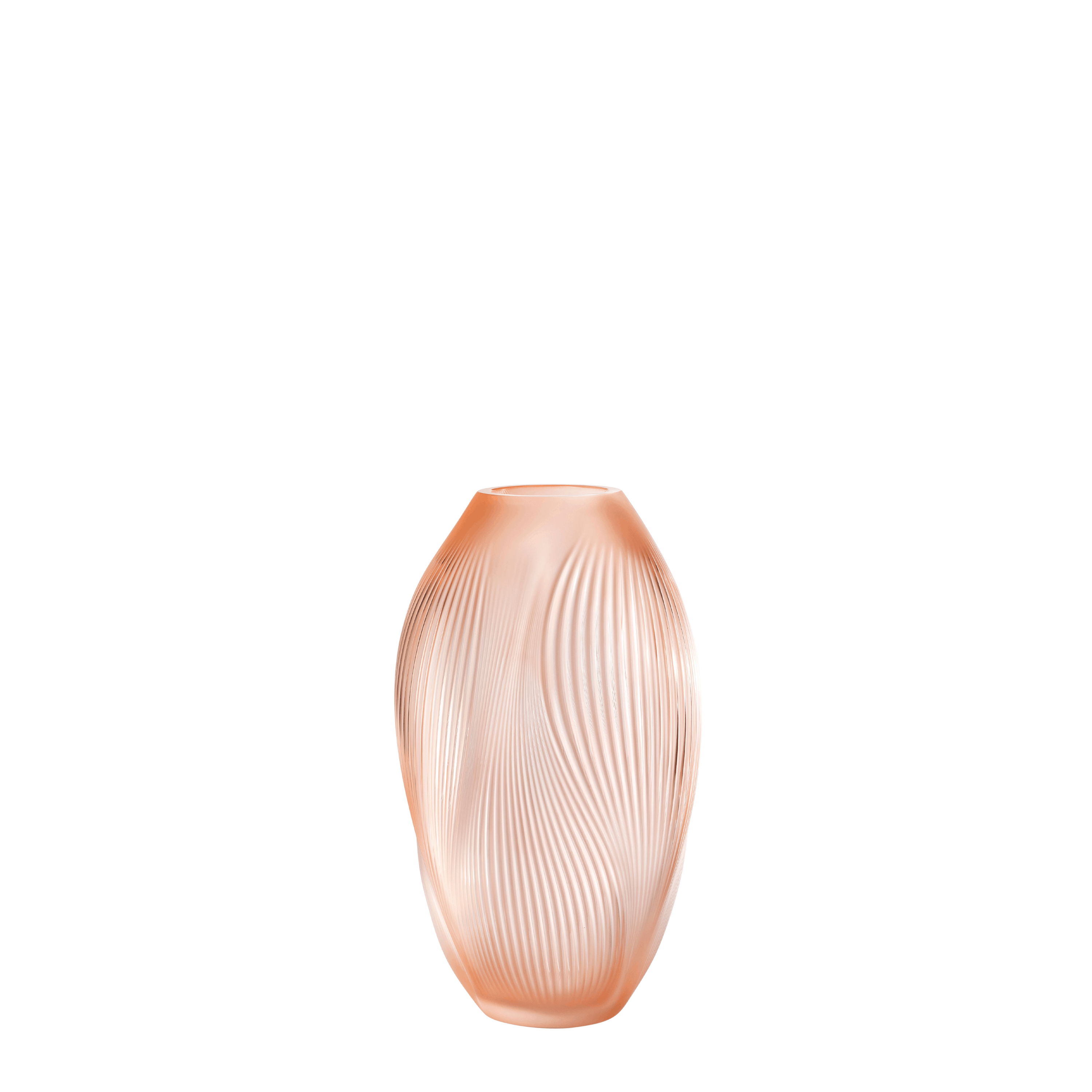 VASE ALIZÉ - CRISTAL INCOLORE PATINÉ CORAIL