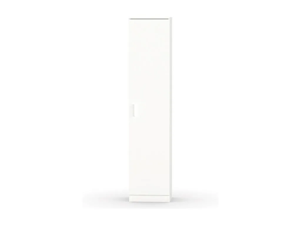 Armario / Mueble de almacenamiento color Blanco - Altura 180 x Longitud 40 x Profundidad 35 cm