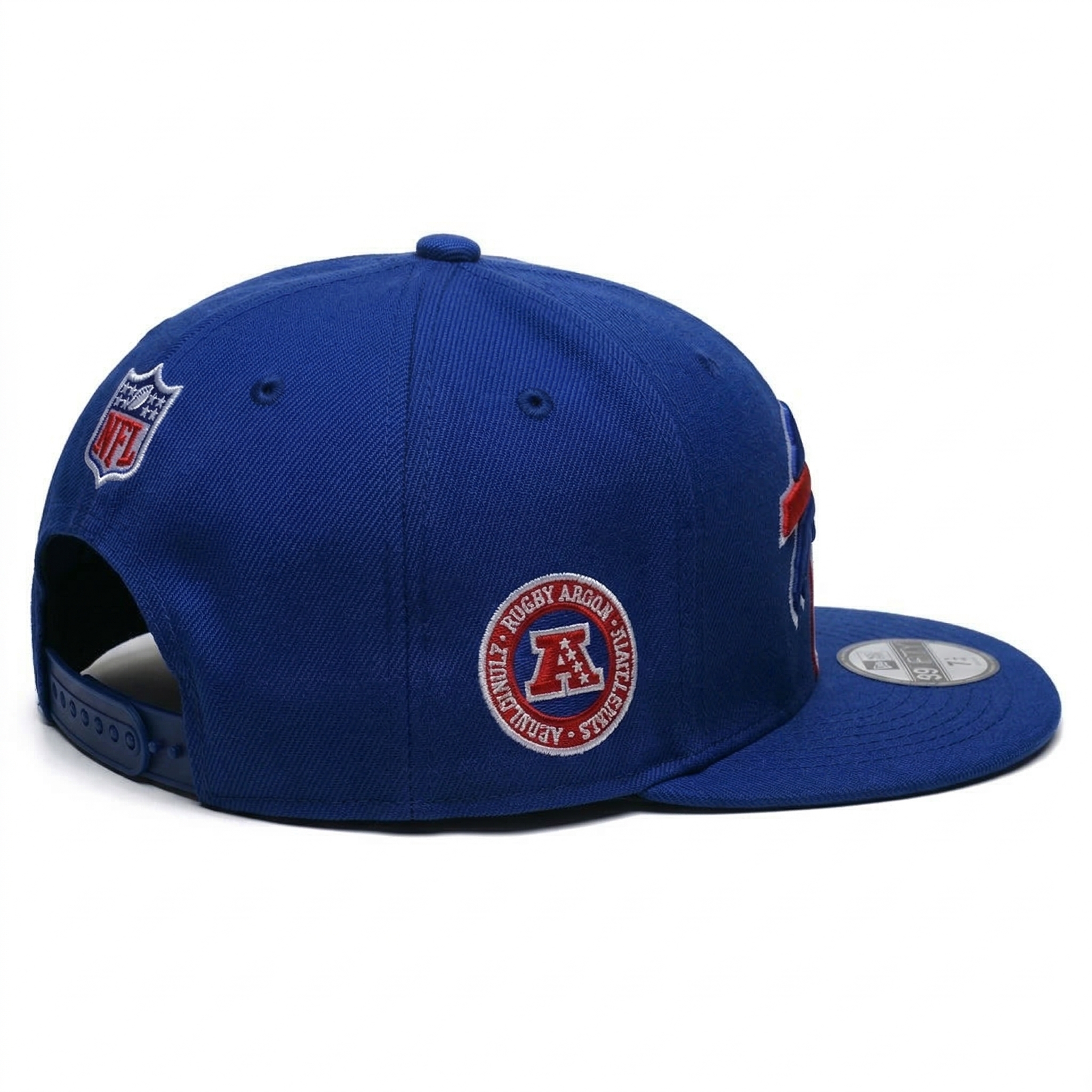 Buffalo Bills Royal Blue Flat Brim Snapback Hat with Embroidered Logo - SEVEN HATS - SEVEN HATS