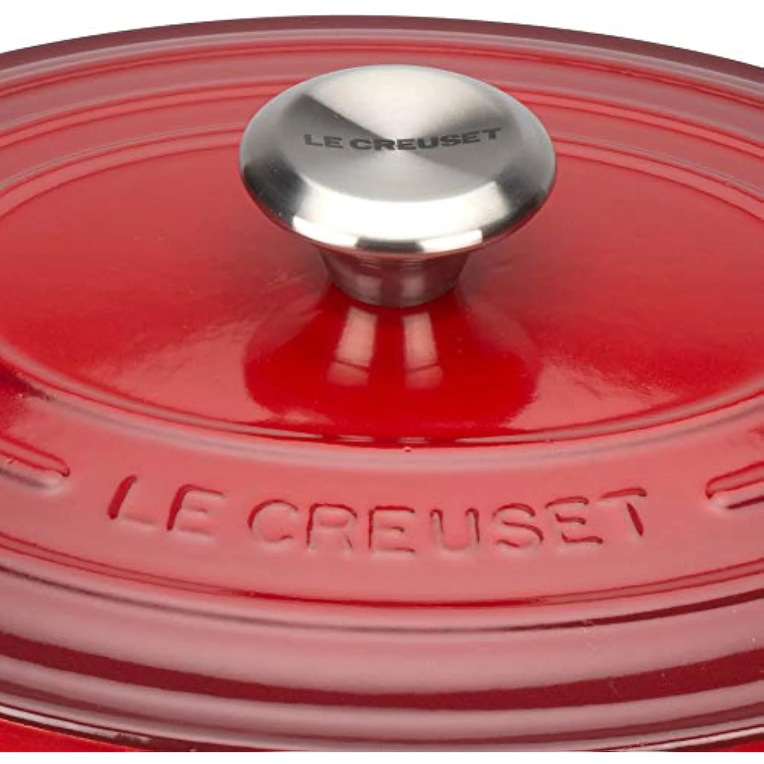 Le Creuset Enameled Cast Iron Signature Oval Dutch Oven, 5 qt. , Cerise - Image 4