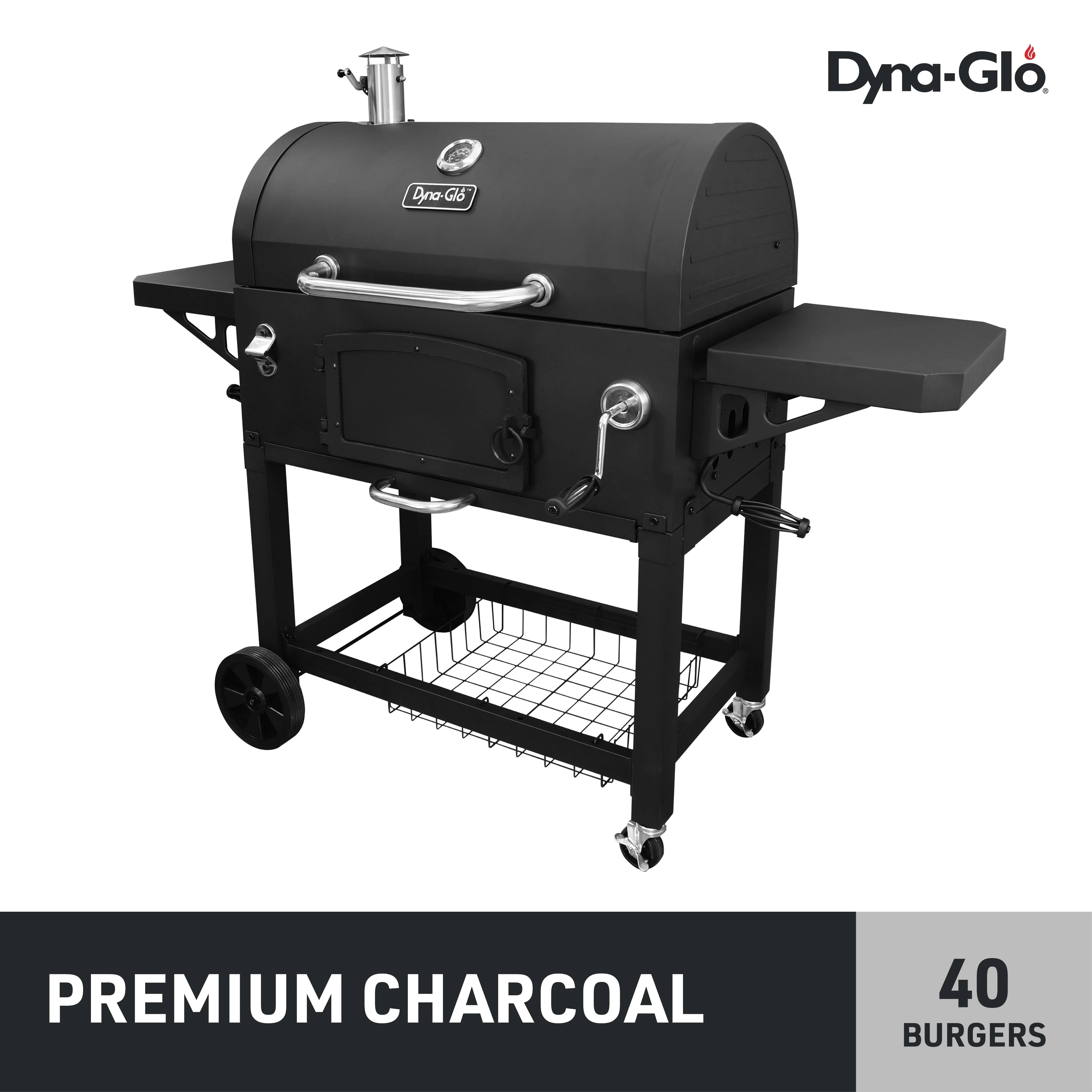 X - Large Heavy - Duty Charcoal Grill - 32 In. W - 816 Sq.in. of Cooking Area Black
