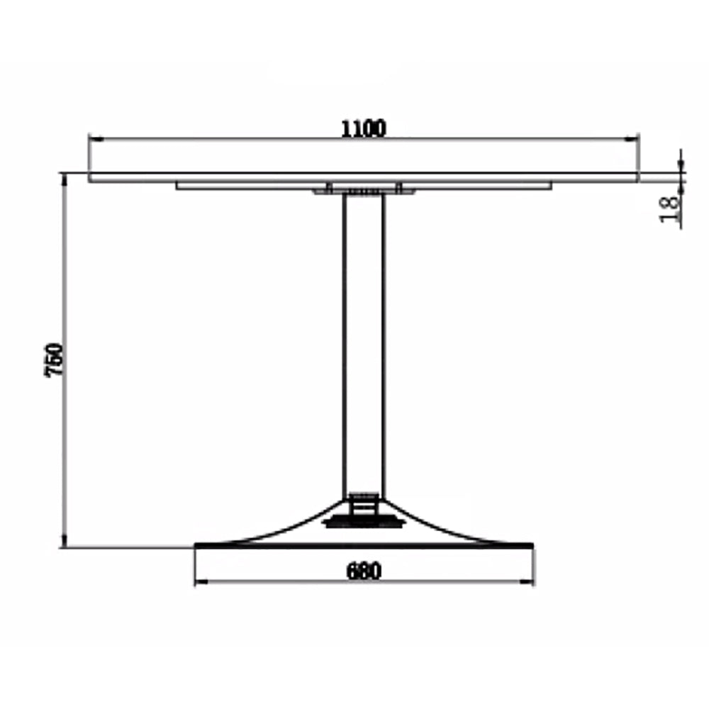by fonQ Marble Eettafel Marmer - Ø 110 cm - Wit/Zwart