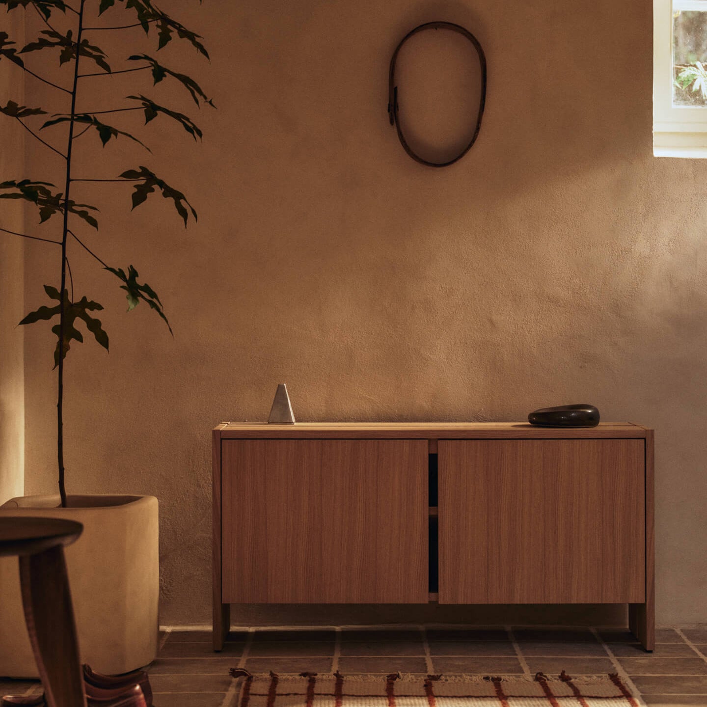 Ferm Living Sen Runner Vloerkleed 80 x 200 cm - Parchment / Chestnut