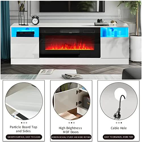 Oneinmil Fireplace TV Stand with 36