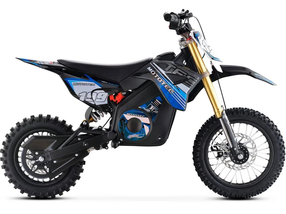 MotoTec 36v Pro Electric 1000W Dirt Bike, Lithium Blue - Image 2
