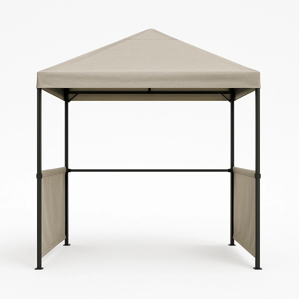 Caseta para barbacoa de jardín exterior 300x180x250 cm beige, estructura de metal - iGjowBL548Fh