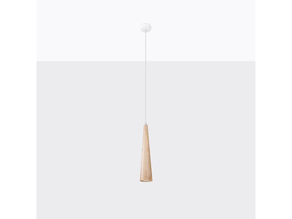 Lámparas colgantes Sula escandinavo de madera - 1 fuentes luminosas - L.8 x A.120 cm - madera natural