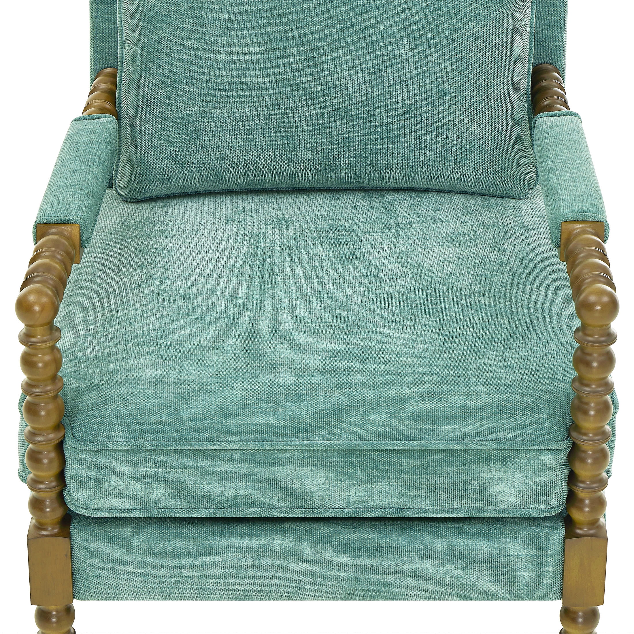 Pioneer Woman Harper Spindle Accent Chair, Jade Fabric Upholstery - Image 6
