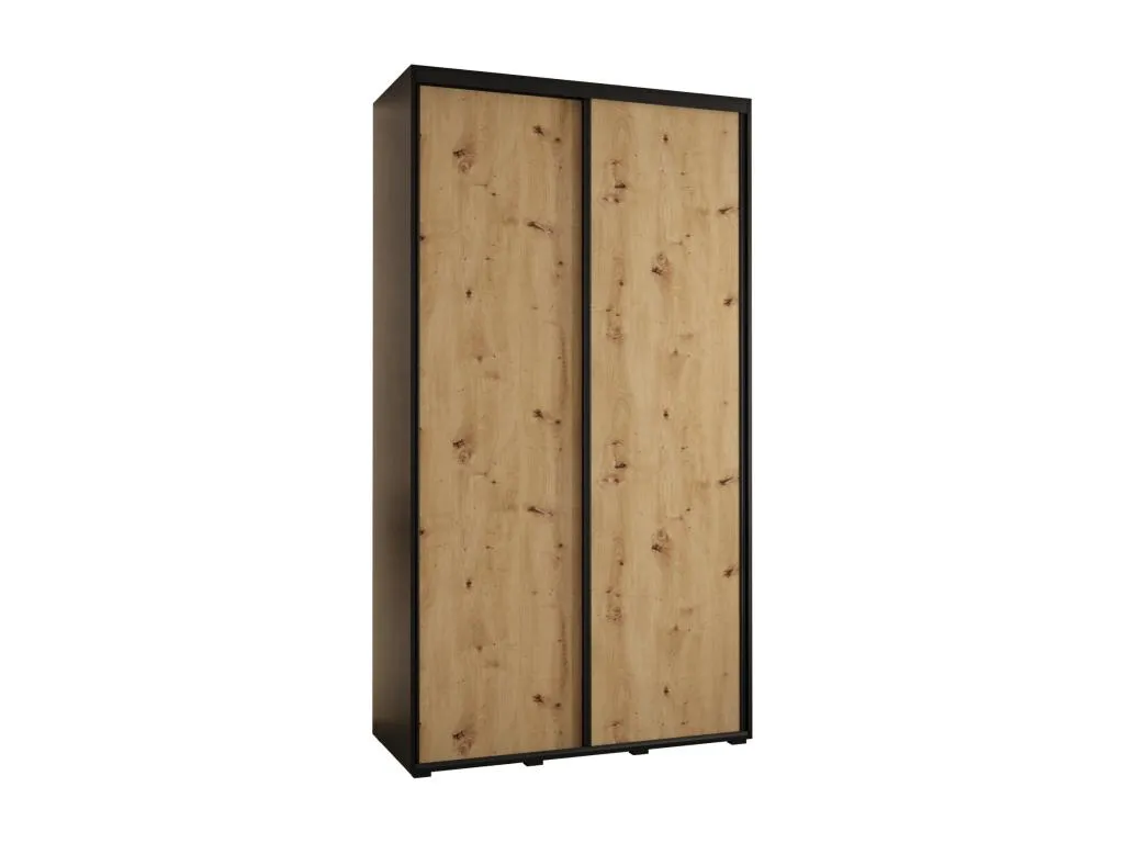Armario Casahandy con 2 puertas correderas 235.2x140x45 cm acabado negro artisan negro