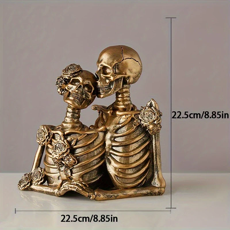 SkullMates™ - Vintage Elegant Gothic Skeleton Couple Figurine - Image 11 SkullMates™ - Vintage Elegant Gothic Skeleton Couple Figurine - Image 11