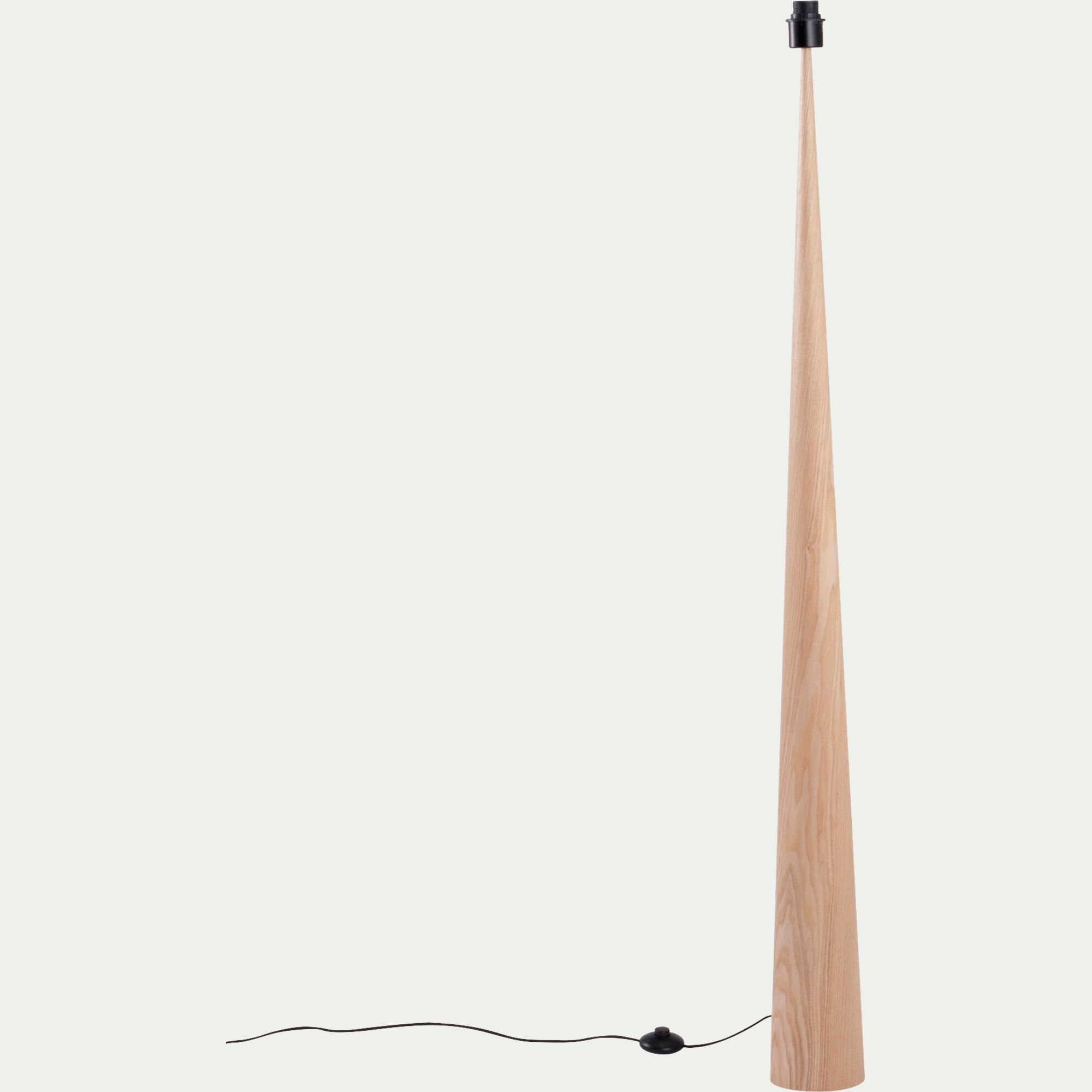 KONE - Pied de lampadaire en métal effet bois H157cm - bois clair