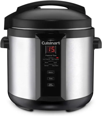 Cuisinart 6-Quart Electric Pressure Cooker, Stainless Steel, Digital Controls, Multi-Function, Model CPC-600N1