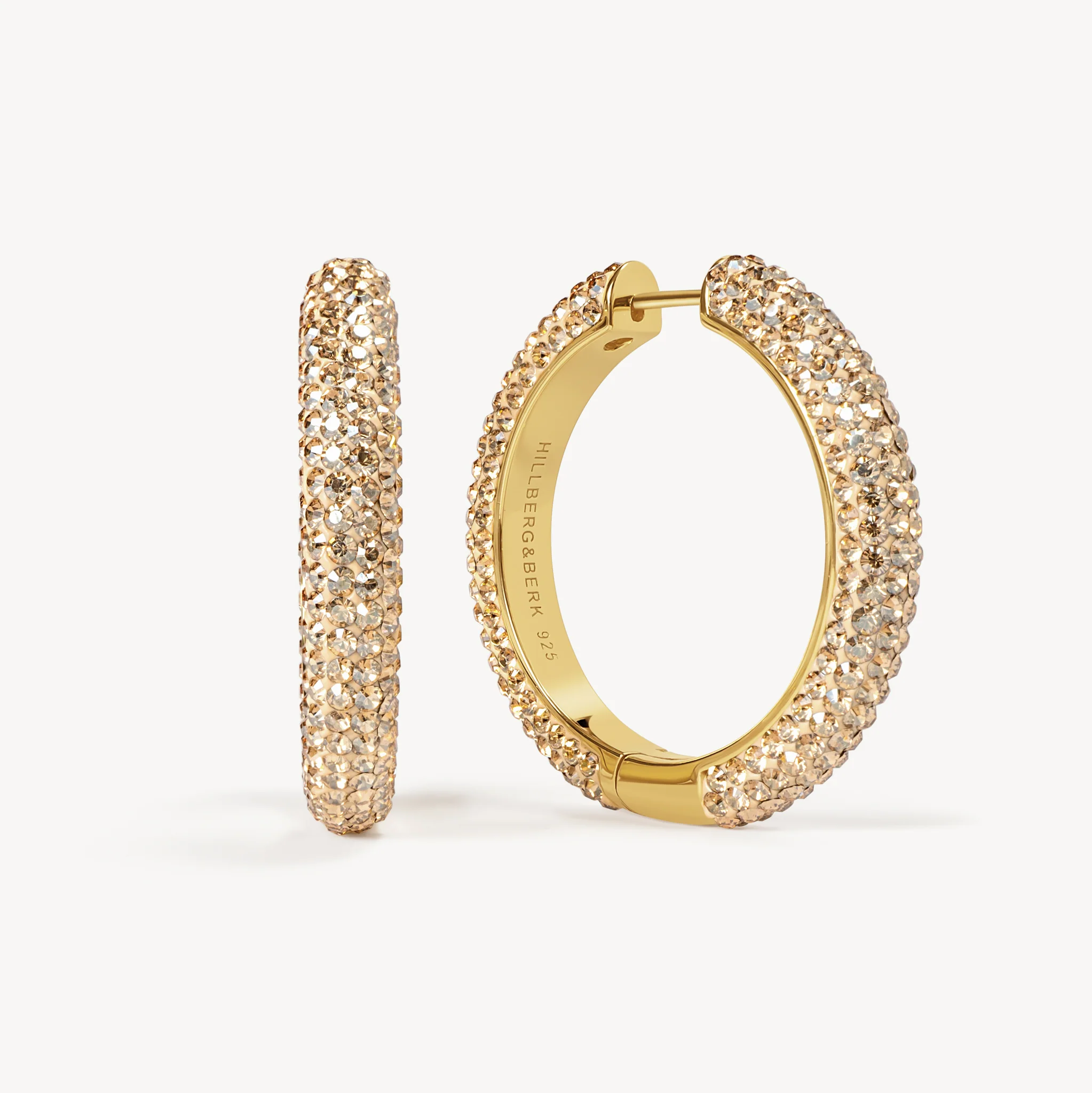 Large Sparkle Hoop Earrings