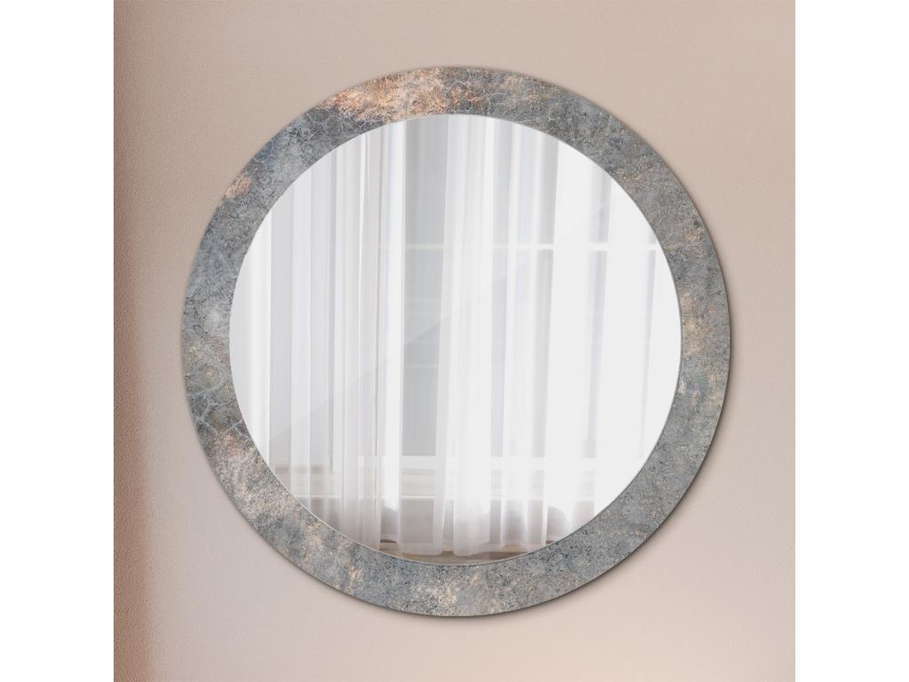 Espejo redondo decorativo - Hormigón vintage - 80 cm