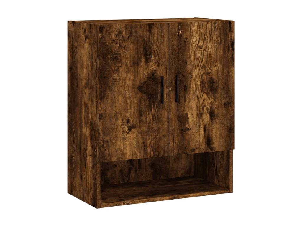 Armario de pared madera de ingeniería roble ahumado 60x31x70 cm