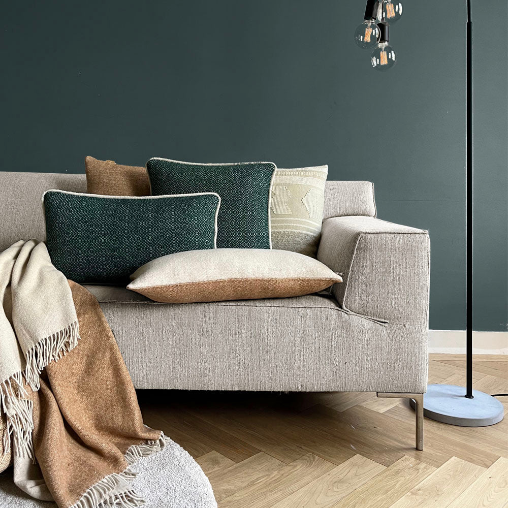 Malagoon Recycled Wool Sierkussen 35 x 60 cm - Dennengroen