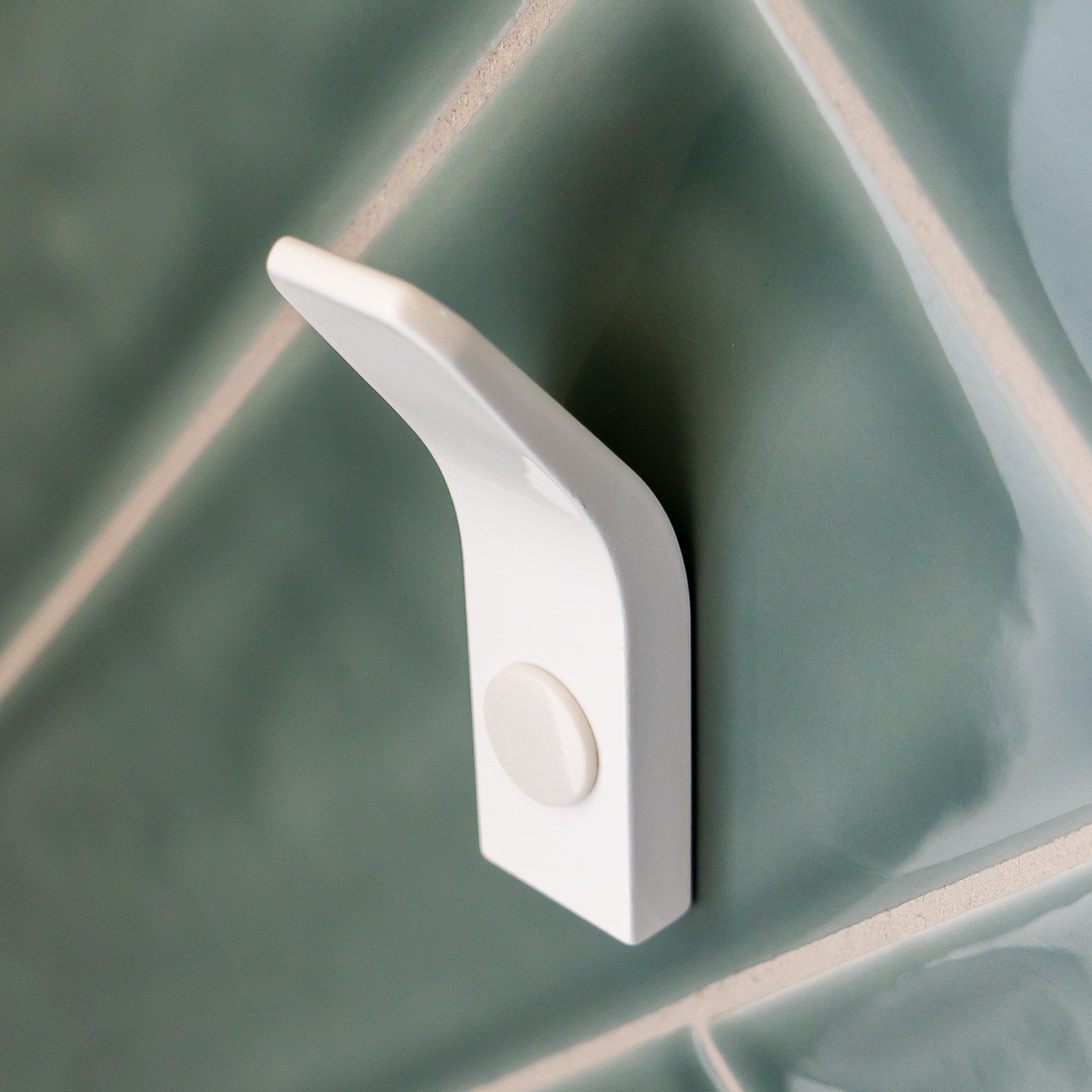 QUVIO Haakje metaal wand - Wit - Set van 4