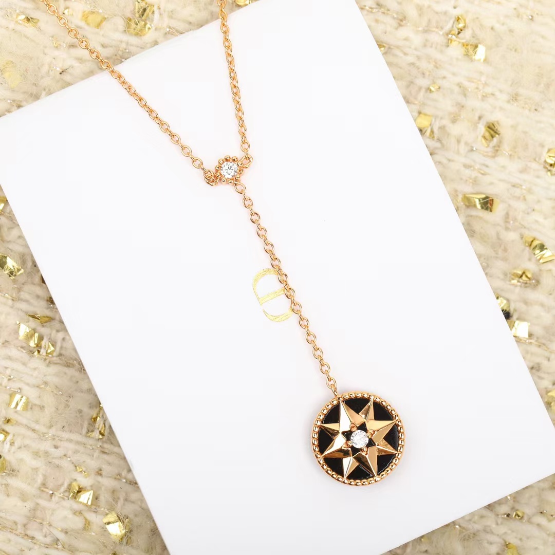 Dior Rose Des Vents Compass Pendant Y Necklace - Original Replica Club