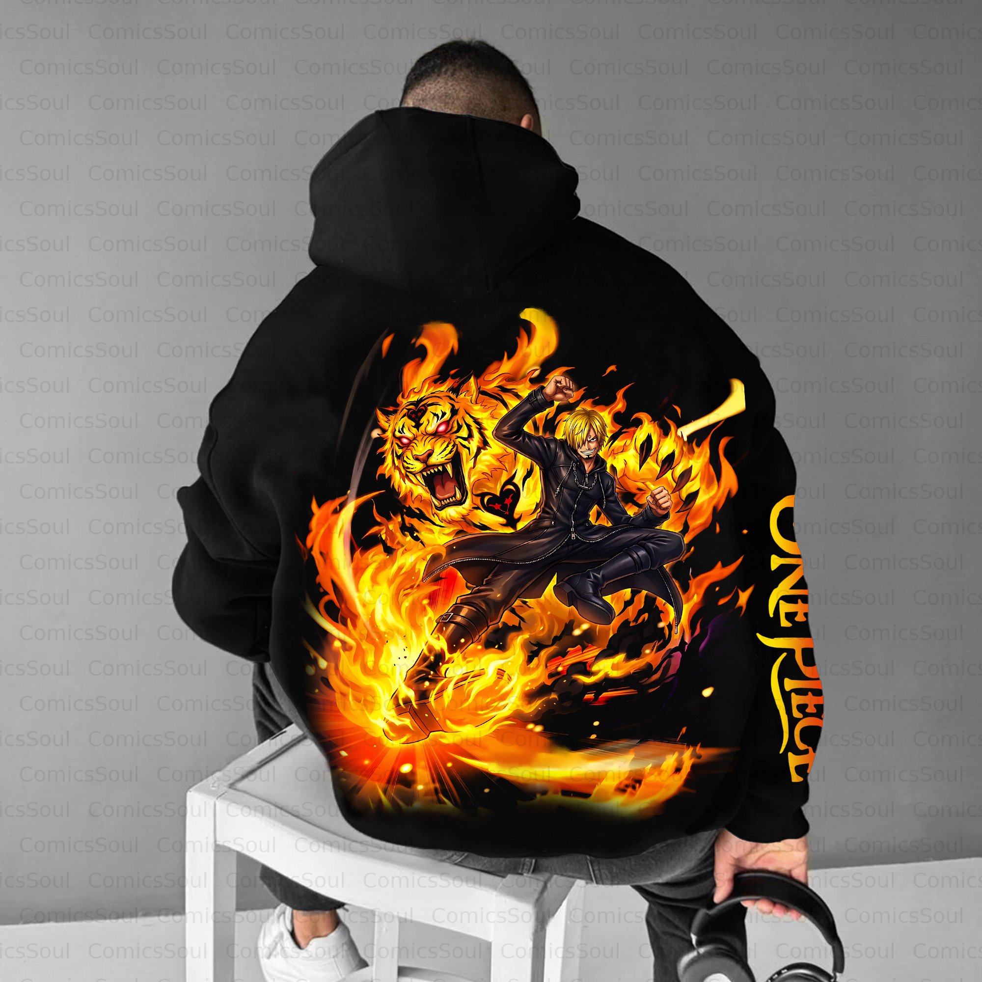 Unisex Anime Inspired Vintage Plush Hoodie