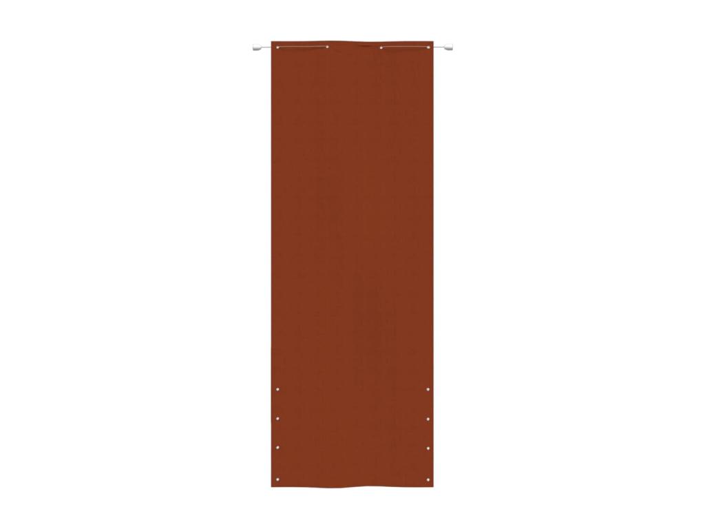 Toldo pantalla para balcón de tela oxford terracota 80x240 cm Marrón