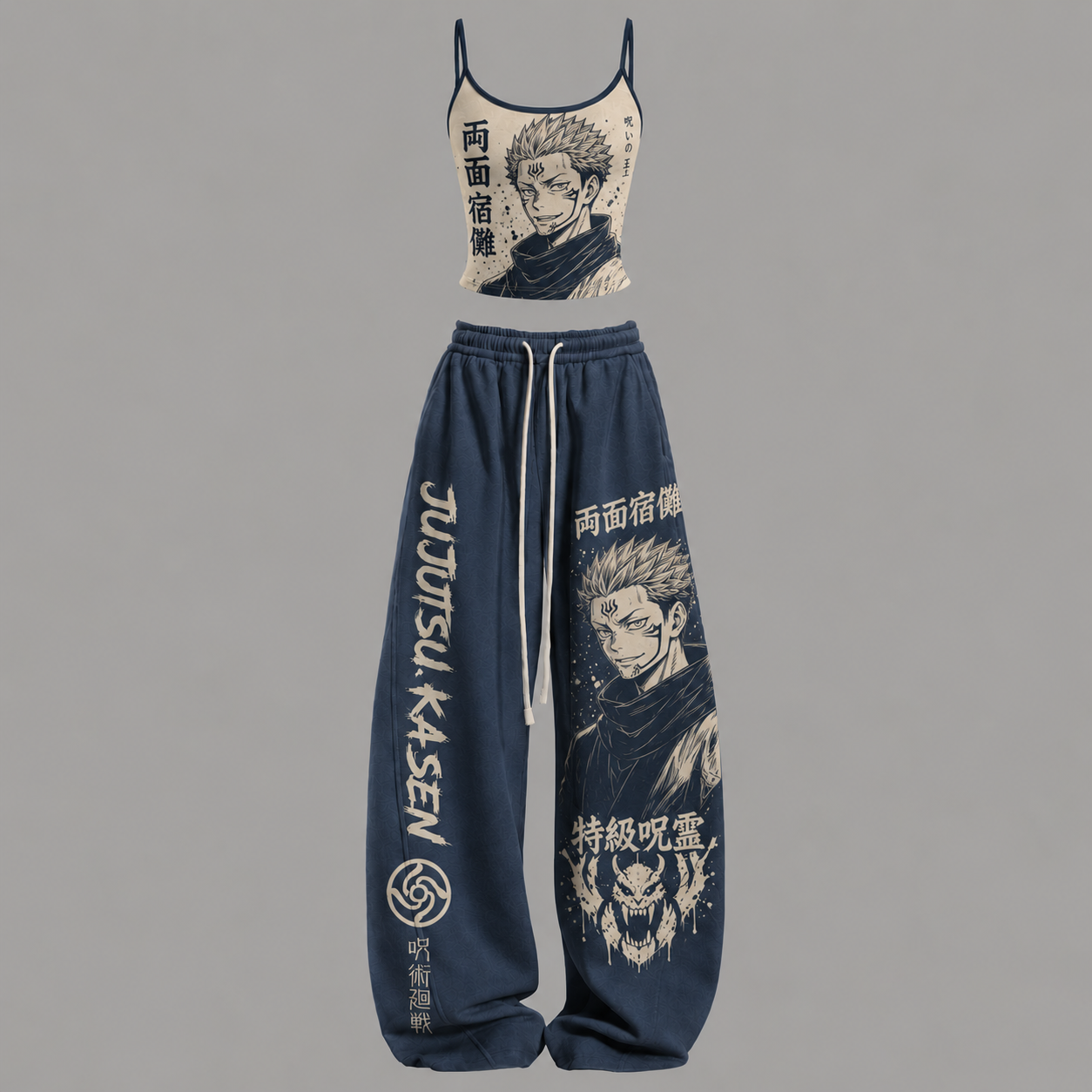 Jujutsu Kaisen Top & Elasticated Trousers Two-Piece Set